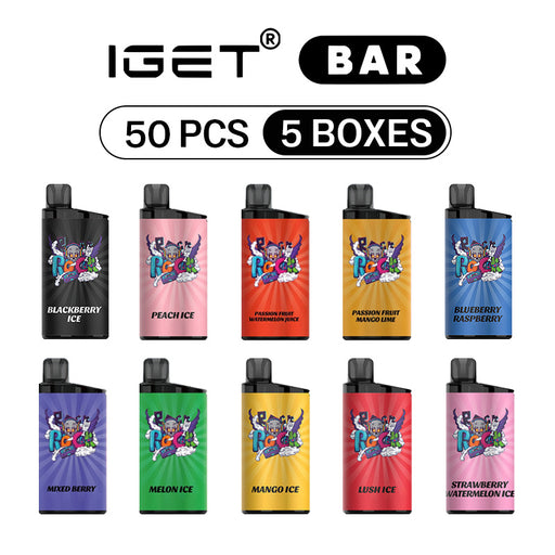 IGET Bar 50 Pcs / 5 BOXES Wholesale