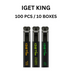 IGET KING 100 Pcs / 10 BOXES Wholesale